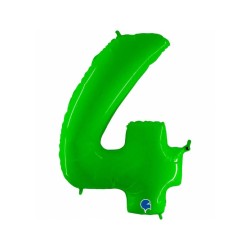 Globo numero 4 verde lima | Ducaval | Envíos 24/48h