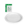 Plato llano blanco 25cm 5und reutilizable