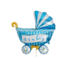 Globo poliamida carrito bebé it's a boy 98cm | Ducaval | Envíos 24/48