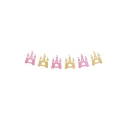 Guirnalda de princesas glitter 2,15m | Ducaval | Envíos 24/48h