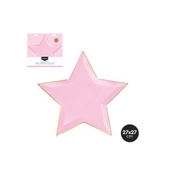Plato estrella rosa pastel 27x27cm | Ducaval | Envíos 24/48 horas