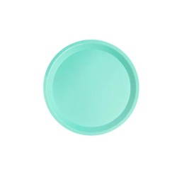 Plato llano verde menta BIODEGRADABLE 17cm 12ud | Ducaval | Envíos 24