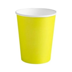 Vaso verde lima cartón BIODEGRADABLE 270cc 10ud | Ducaval | Envíos 24
