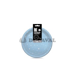 Plato azul bebé stars blancas 18cm 6ud |Ducaval| Envío 24