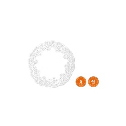 Blonda redonda blanca 41cm papel 5ud | Ducaval | Envíos 24/48 horas