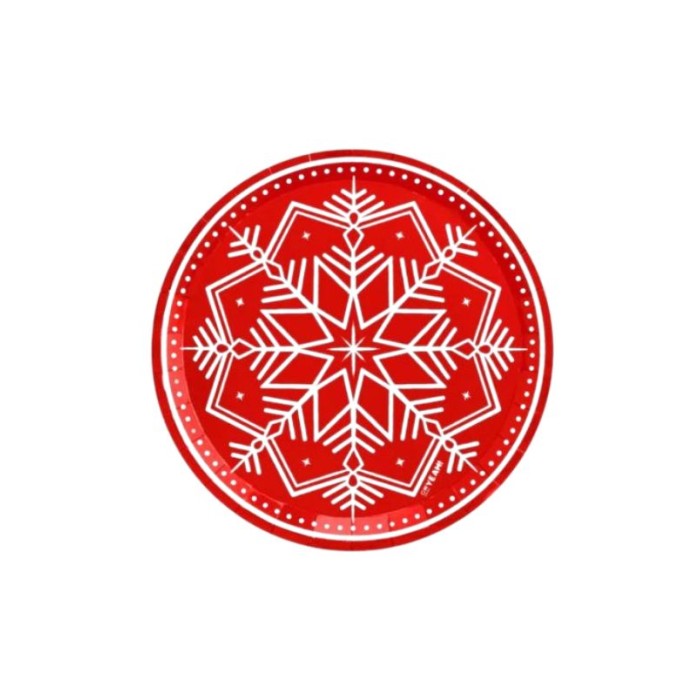 Platos navideños winter rojos 17cm | Ducaval | Envías 24/48 horas 