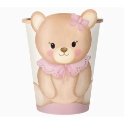 Vaso cartón baby nude rosa 270cc 6ud | Ducaval | Envías 24/48 horas 