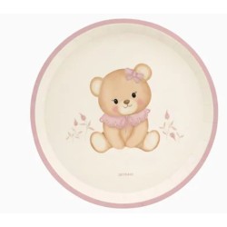 Plato de cartón baby nude rosa 17cm 6ud | Ducaval | Envías 24/48 hora