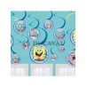 Colgantes Bob Esponja 6 unidades  Disfraces Ducaval