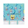 Colgantes Bob Esponja 6 unidades  Disfraces Ducaval