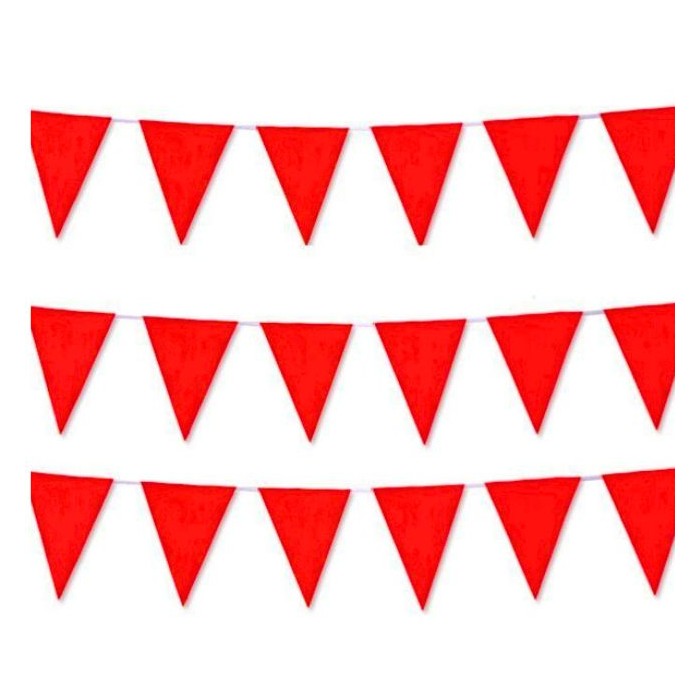 Banderín triángulos rojo 10mts| Ducaval | Envíos 24/48h