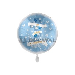 Globos foil COMUNIÓN azul 17" 43cm
