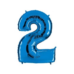 Globo foil número 2 azul | Ducaval | ENvíos 24/48 horas