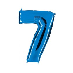 Globo foil número 7 azul  | Ducaval | Envíos 24/48 horas