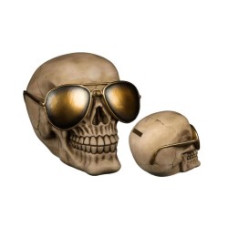 Hucha calavera con gafas 13 X 11cm | Ducaval | Envíos 24/48 horas