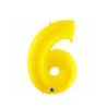 Globo foil número 6 amarillo fluorescente | Ducaval | Envíos 24/48 ho