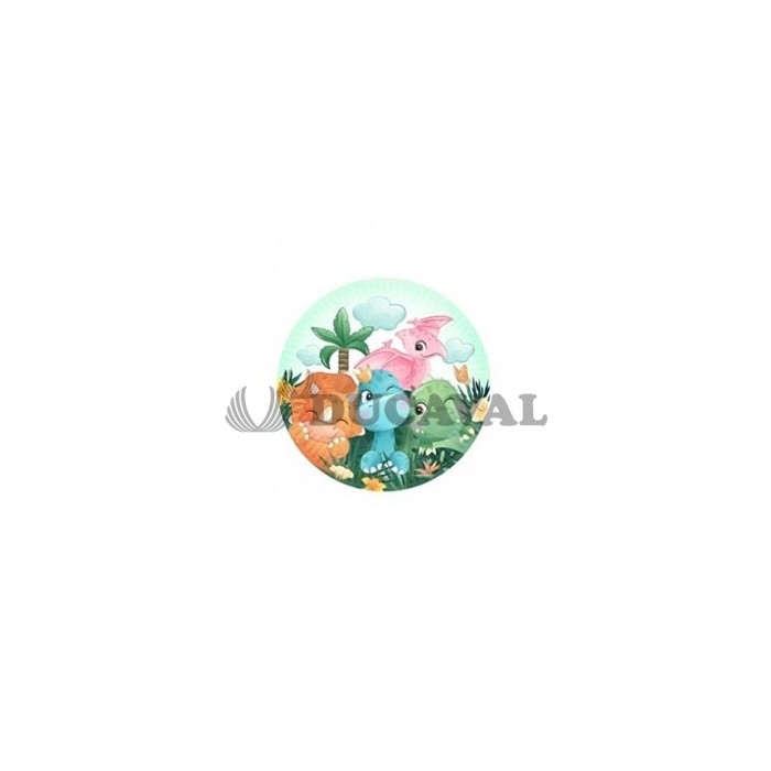 Platos dinosaurios cutie 18cm 8u | DUCAVAL | Envíos 24/48h