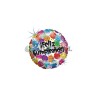 Globo foil 18" redondo feliz cumpleaños globos
