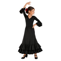 Falda flamenca 2 volantes negro infantil | Ducaval | Envíos 24/48 hor