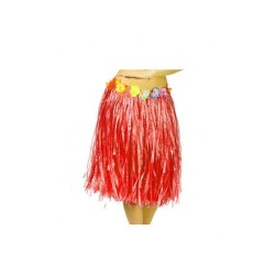Falda Hawaiana 60cm roja | Ducaval | Envios 24/48 Horas .