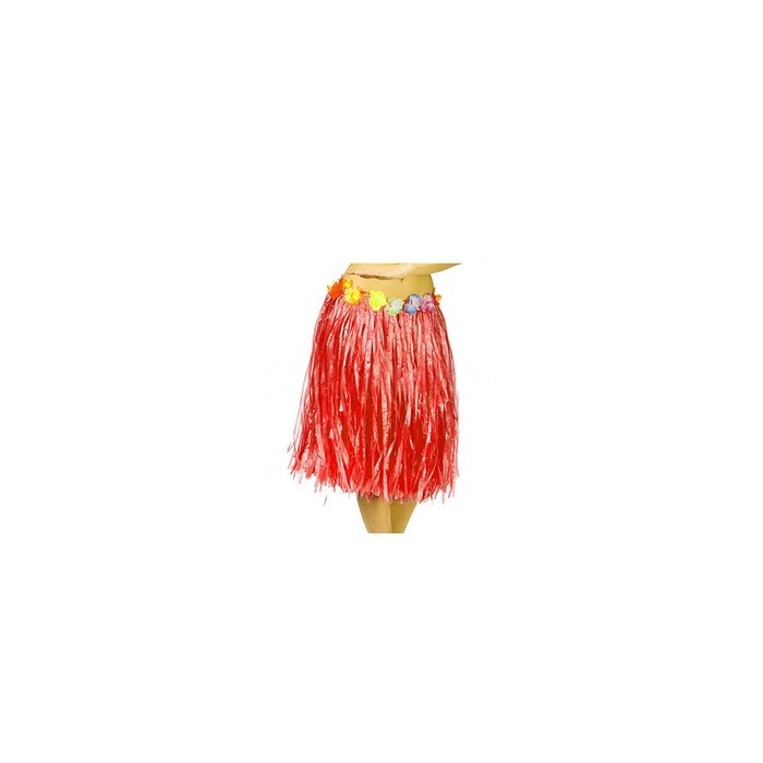 Falda Hawaiana 60cm roja | Ducaval | Envios 24/48 Horas .