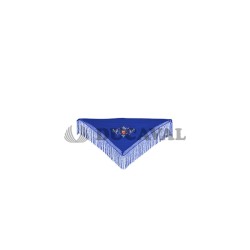 Mantón pequeño bordado azul royal
