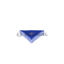 Mantón pequeño bordado azul royal