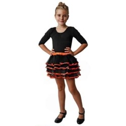 Tutu con volantes negro y naranja   | Ducaval | Envíos 24/48 horas 