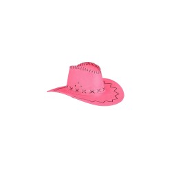 Sombrero vaquero fucsia adulto