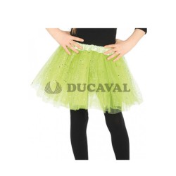 Tutu de purpurina pistacho infantil  | Ducaval | Envíos 24/48 horas 