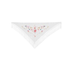 Mantón pequeño bordado blanco | Ducaval | Envíos 24/48 horas