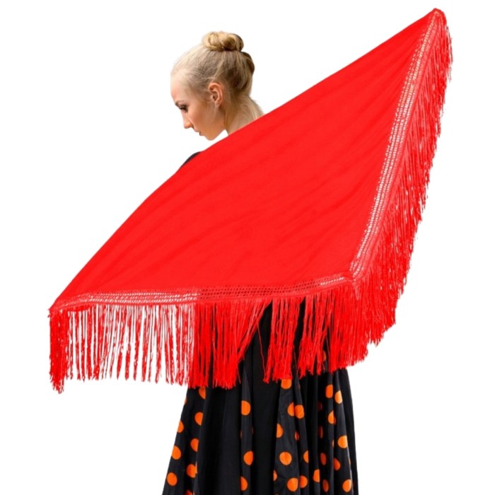 Mantón grande liso rojo | Ducaval | Envíos 24/48 horas