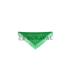 Mantón grande  bordado verde