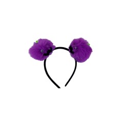 Diadema bolas pelo Halloween morado | Ducaval | Envíos 24/48 horas