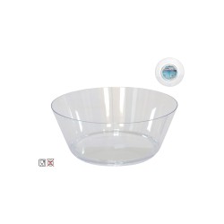 Bowl plastico redondo transparente 25,5x10,5cm | Ducaval | Envías 24/