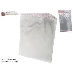 Bolsa celofan adhesivo x20 21.5x33.5 | Ducaval | Envías 24/48 horas 