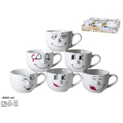 Tazon jumbo caras 450 ml | Ducaval | Envías 24/48 horas 