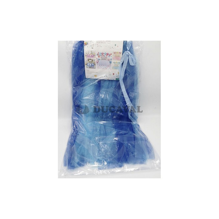 Faldón mesa azul claro y azul royal  90cm  Disfraces Ducaval