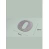 Número 0 con purpurina plata 185 x 200 mm
