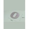 Número 0 con purpurina plata 185 x 200 mm