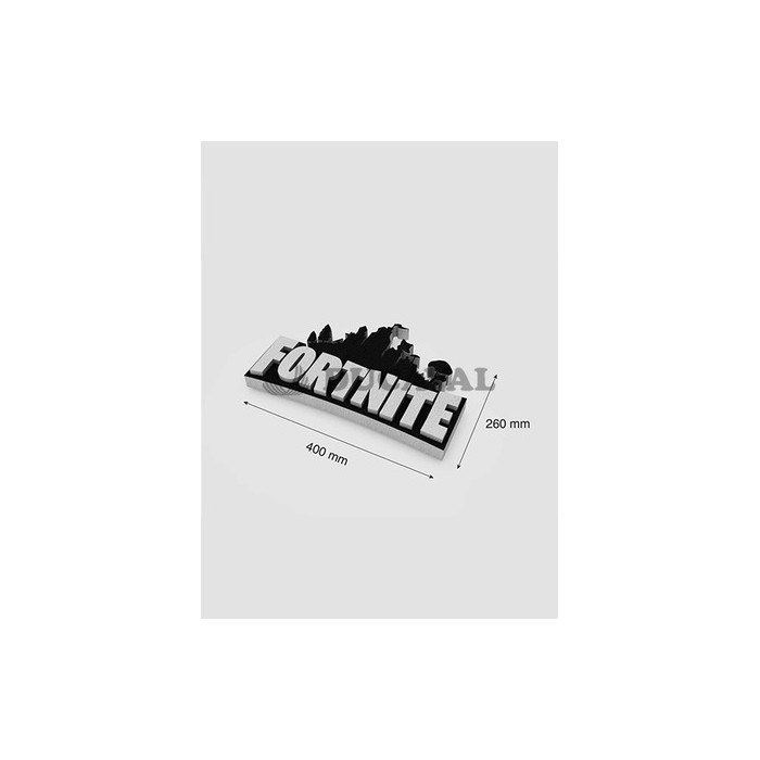 Corcho letras Fornite base negra 400x260mm