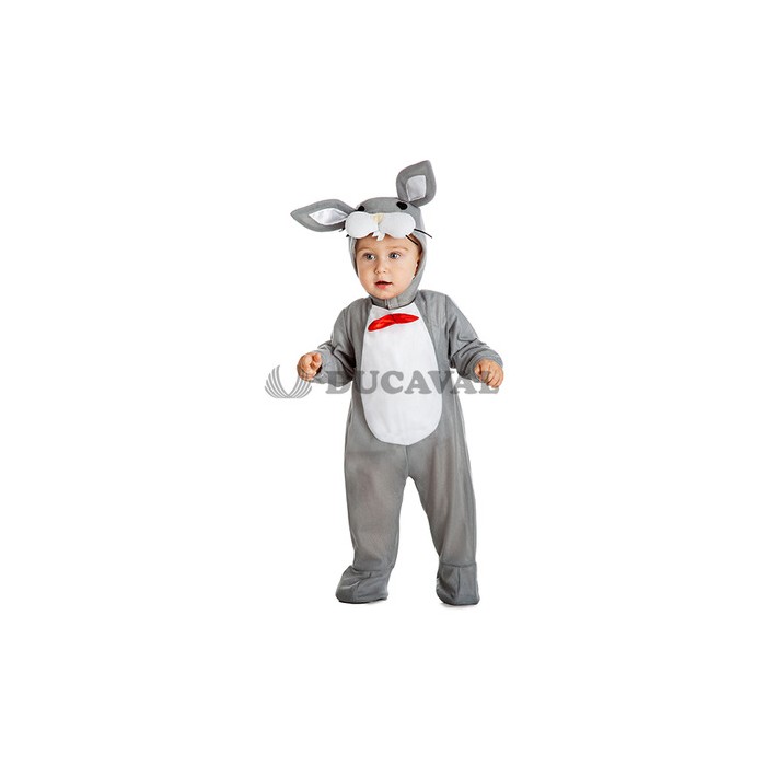 Disfraz conejo gris bebé