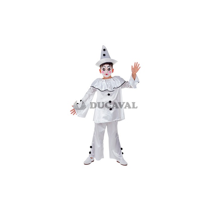 Disfraz pierrot blanco infantil