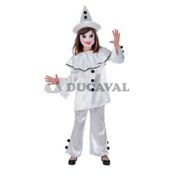 Disfraz pierrot blanco infantil