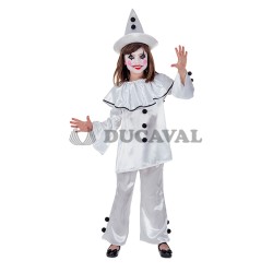 Disfraz pierrot blanco infantil