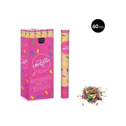Cañon confeti colores surtidos metalizados 60cm | Ducaval |