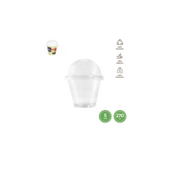 ¡Vaso transparente con cupula 270ml especial uvas 5 uds | Ducaval | E