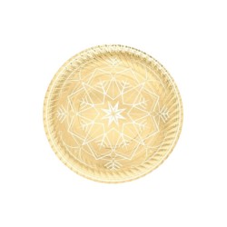 Bandejas redondas navideñas Winter oro 30cm | Ducaval | Envías 24/48 