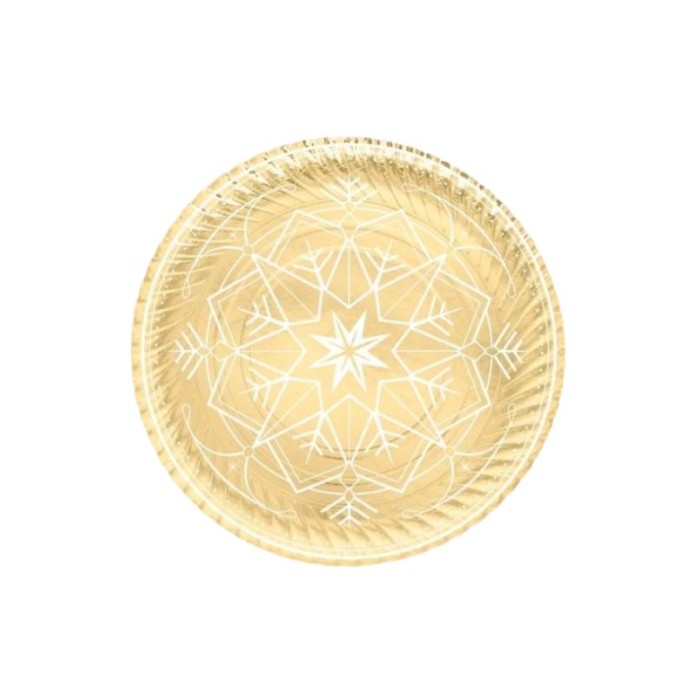 Bandejas redondas navideñas Winter oro 30cm | Ducaval | Envías 24/48 