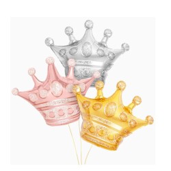 Globo foil corona colores surtidos 76cm 3ud | Ducaval | Envías 24/48 